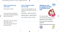 Things to say to someone who is feeling very sad