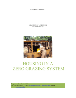 housing in a zero grazing system