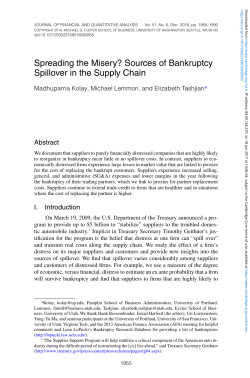 Sources of Bankruptcy Spillover in the Supply Chain