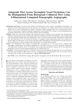 Antegrade Flow Across Incomplete Vessel Occlusions Can