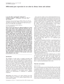 Differential gene expression in rat colon by