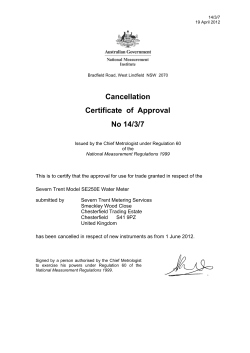 Cancellation Certificate of Approval No 14/3/7