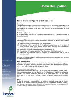 Home Occupation - Lismore City Council