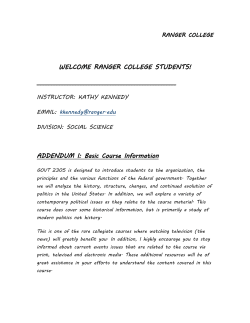 GOVT 2305 - Ranger College