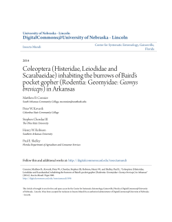 Coleoptera (Histeridae, Leiodidae and Scarabaeidae) inhabiting the