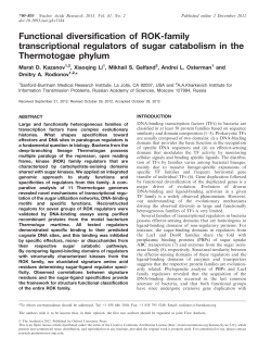 Functional diversification of ROK-family transcriptional regulators of