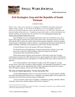 Exit Strategies - Small Wars Journal