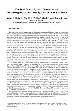 complete paper - Cascadilla Proceedings Project