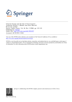 Interest Groups and the Size of Government