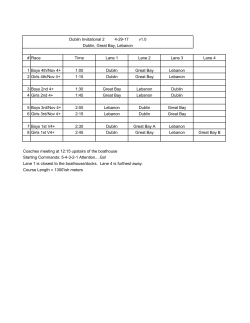 # Race Time Lane 1 Lane 2 Lane 3 Lane 4 1 Boys 4th/Nov 4+ 1:00