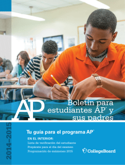 AP&reg; Bolet&iacute;n para estudiantes AP&reg; y sus padres