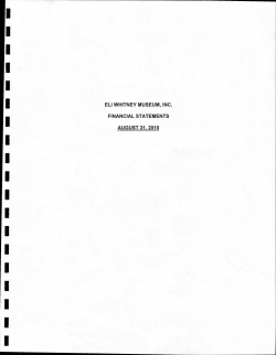 eli whitney museum, inc. financial statements august 31