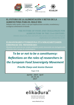 El futuro de la alimentaci&oacute;n y la Agricultura en el