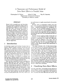 A Taxonomy and Performance Model of Data Skew Effects in
