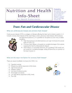 Trans Fats and Cardiovascular Disease - For - CE Tulare