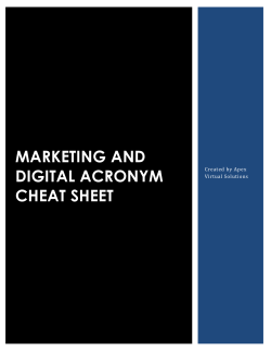 Marketing and digital acronym cheat sheet