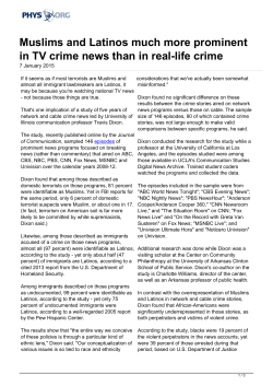 Muslims and Latinos much more prominent in TV crime news than in