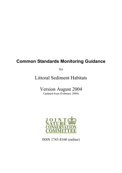 Common Standards Monitoring Guidance for Littoral sediment flats
