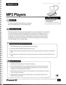 Project 18: MP3 Players