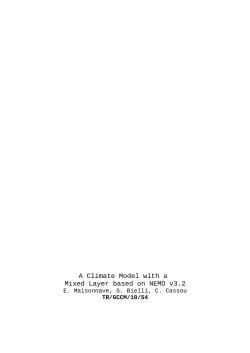 A Climate Model with a Mixed Layer based on NEMO v3.2
