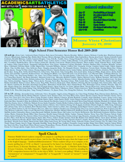 2010 01 January 19 - Monte Vista Christian School