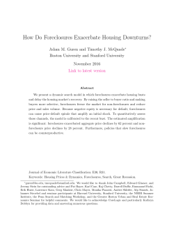 How Do Foreclosures Exacerbate Housing Downturns?
