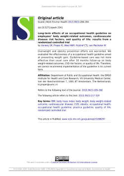 Long-term effects of an occupational health guideline on employees