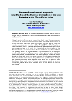 Between Brownlow and Magwitch: Sirius Black and the Ruthless