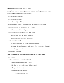 Appendix 1. Semi structured interview guide. I thought that since it is