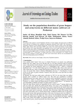 - Journal of Entomology and Zoology Studies