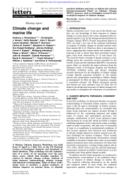 Climate change and marine life