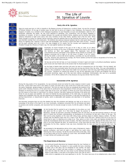 Brief Biography of St. Ignatius of Loyola