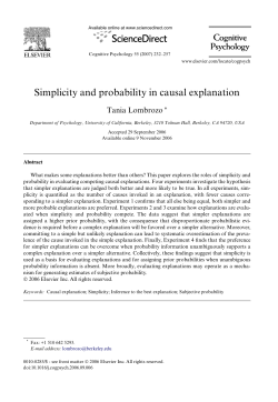 Simplicity and probability in causal explanation