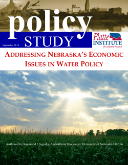 addressing nebraska`s economic issues in water