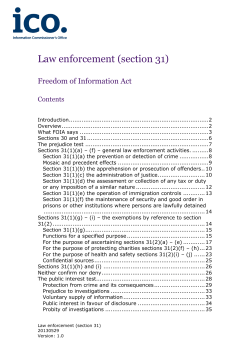 ICO lo Law enforcement (section 31)