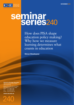 How does PISA shape education policy making