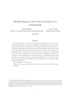 The Determinants of the Cycles and Trends in U.S. Unemployment