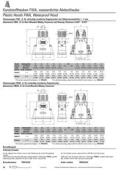 Kunststoffhauben FWA, wasserdichte Abdeckhaube Plastic Hoods