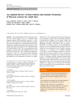 An Updated Review of Interventions that Include Promotion of