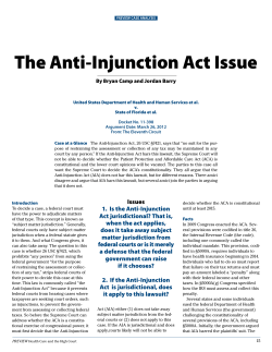 Anti-Injunction Act - Obamacare