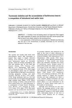 Taxonomic isolation and the accumulation of herbivorous insects: a