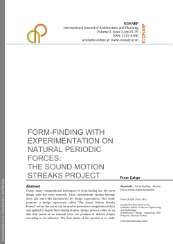 FORM-FINDING WITH EXPERIMENTATION ON NATURAL