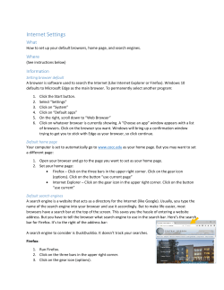 Internet Settings