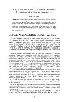 the general scholium: some notes on newton`s - Philsci