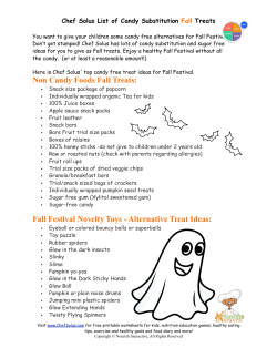 Non Candy Foods Fall Treats