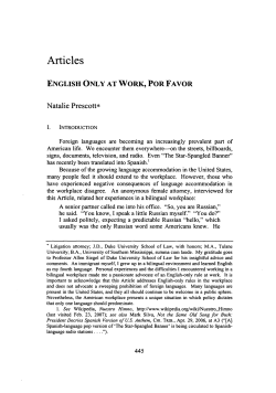 English Only at Work, Por Favor