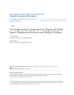 De-emphasizing Competition in Organized Youth Sport