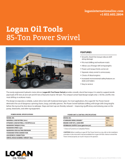 85-Ton Power Swivel Info Sheet