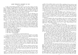 John Wesley`s Concept of Sin