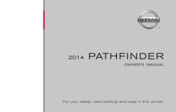 2014 Nissan Pathfinder | Owner`s Manual